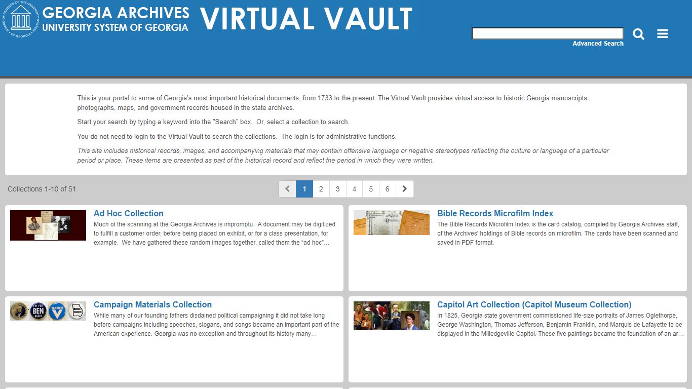 Georgia's Virtual Vault - Georgia Archives