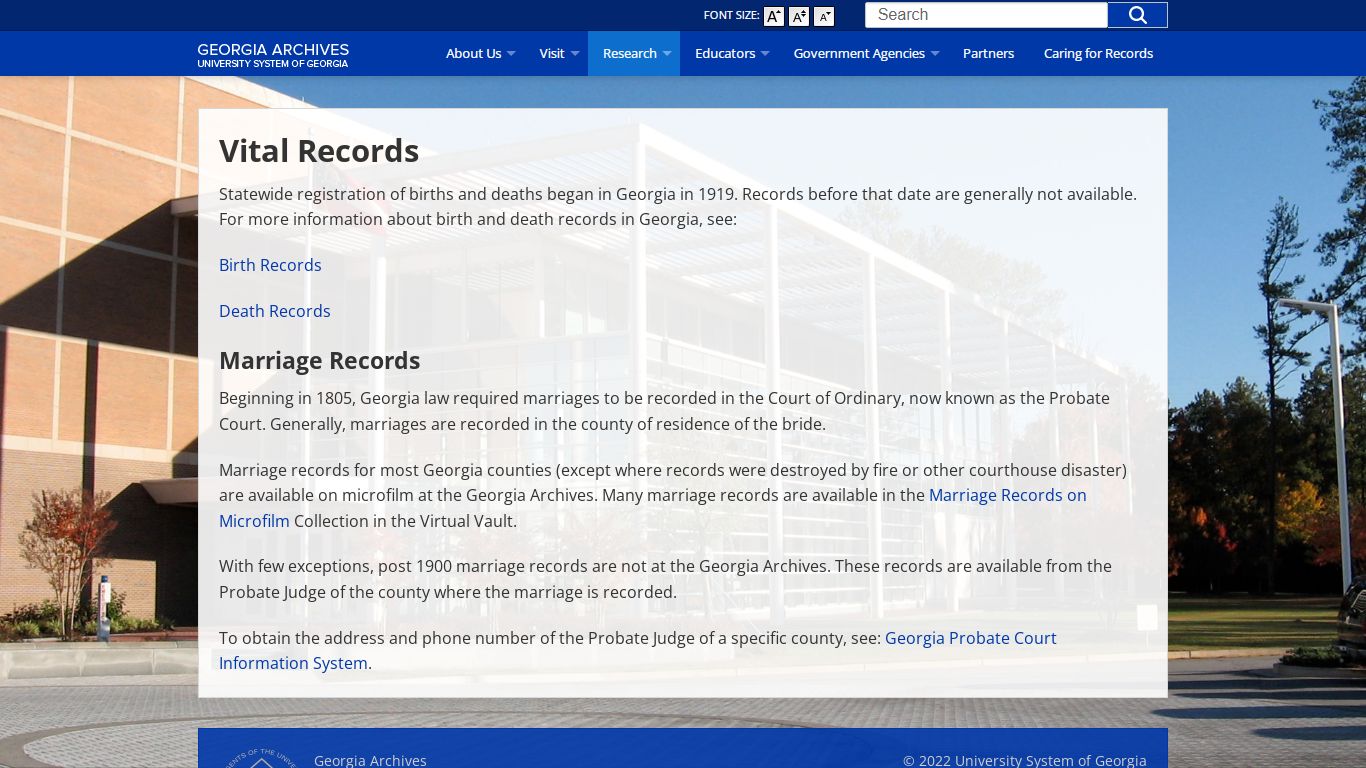 Vital Records | Georgia Archives