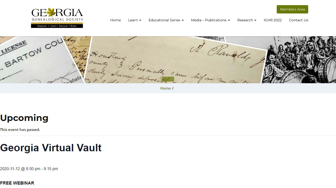 Georgia Virtual Vault – Georgia Genealogical Society